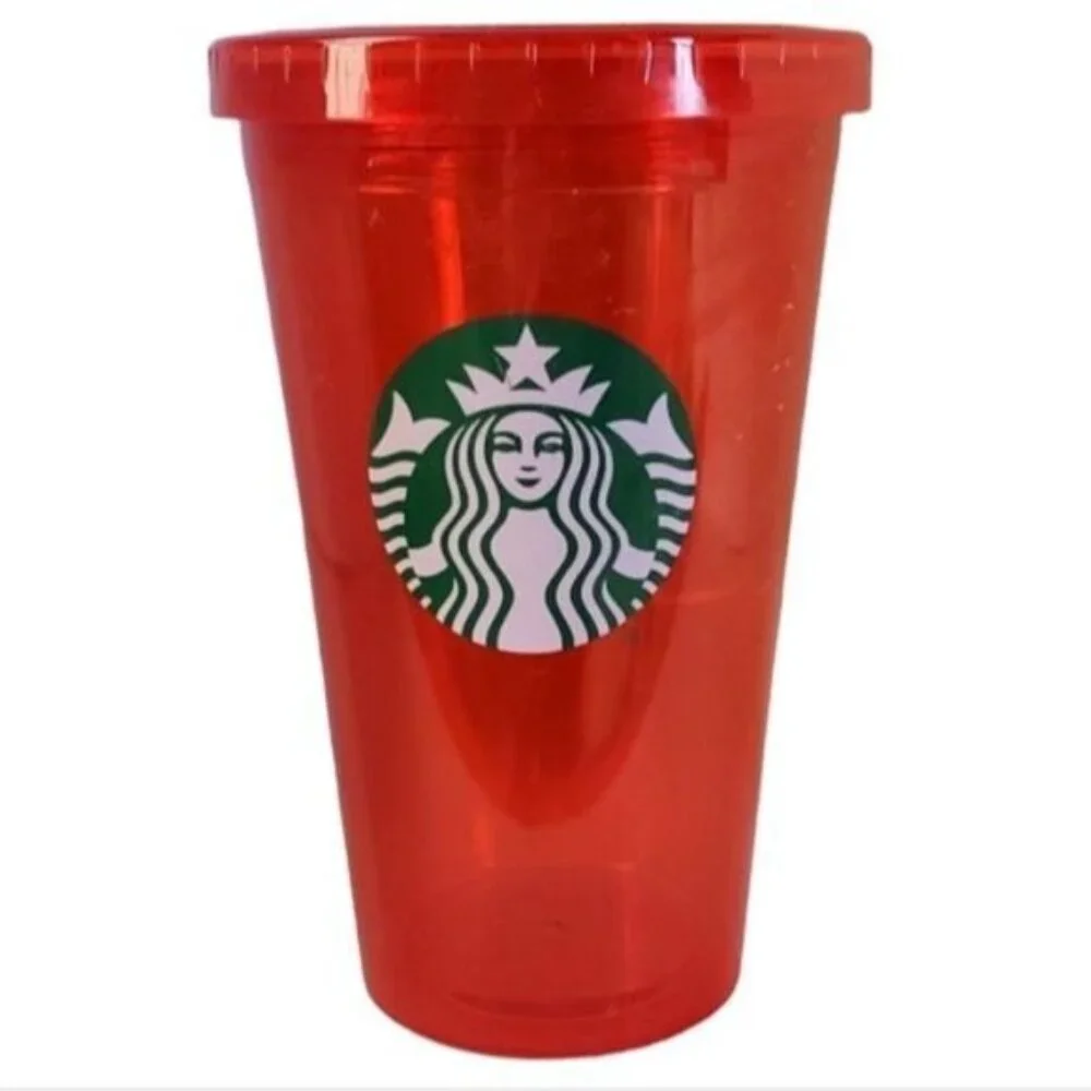 16 Oz Starbucks 2020 Grande Red Acrylic Cold Cup Travel Tumbler
